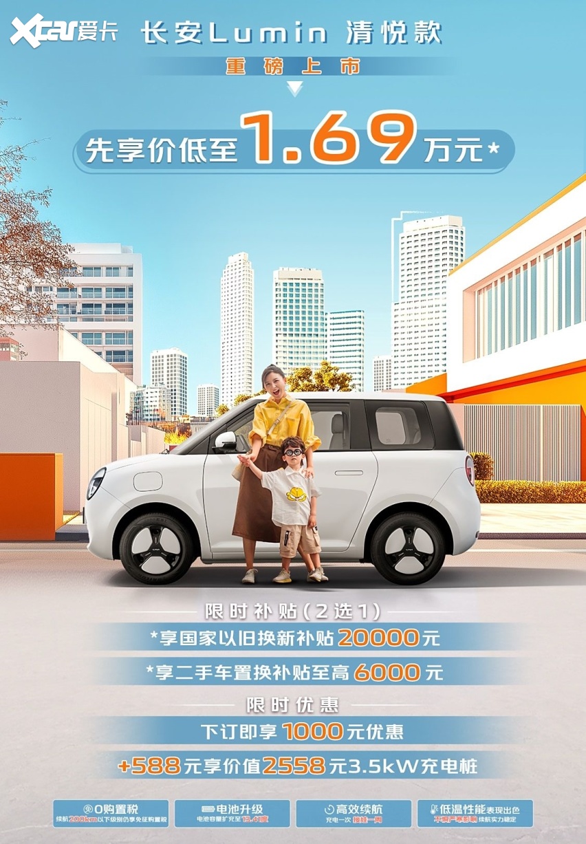 长安推出1.69万的新车，纯电驱动，电池升级，还看啥摩托车？