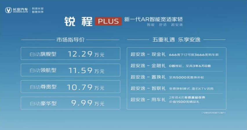 开启十万级家轿价值新格局！锐程 PLUS 正式上市！