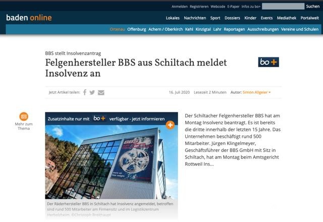 著名轮毂生产商BBS又㕛叒宣布破产，以后你还买得到吗？