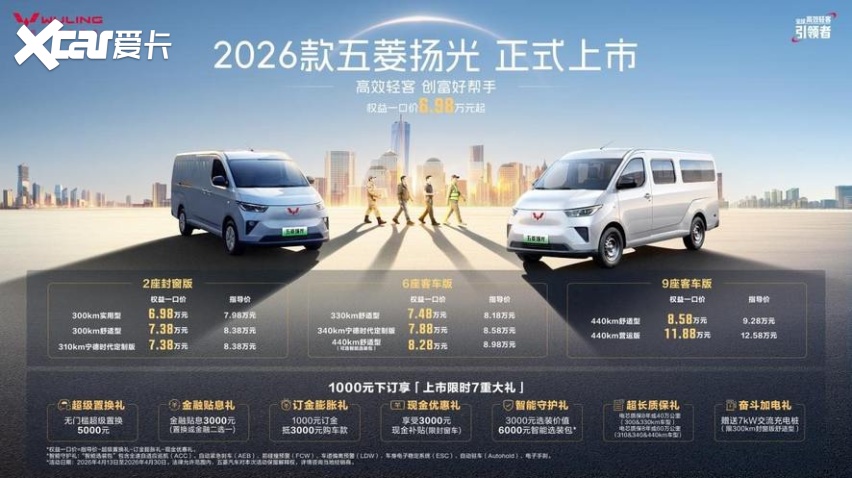 26款五菱扬光正式上市！6.98万起，三大技术全面加码！