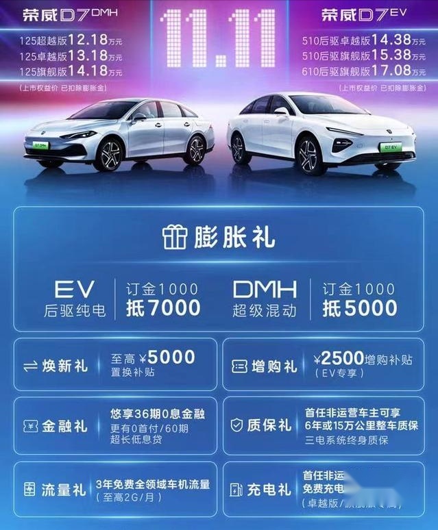 荣威D7 EV，14万多就能买到的“后驱纯电云感座驾”？