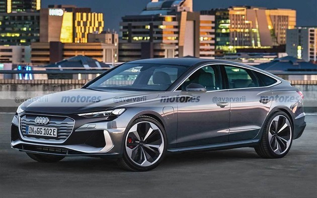 对标Model 3 奥迪全新电动车渲染图曝光