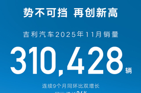 中国品牌老二之争落幕：吉利有望冲刺310万辆，奇瑞或止步290万辆