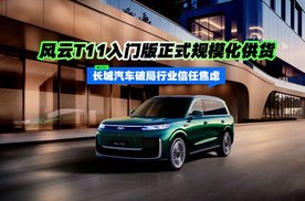风云T11入门版正式规模化供货 限时购置税补贴价17.99万元