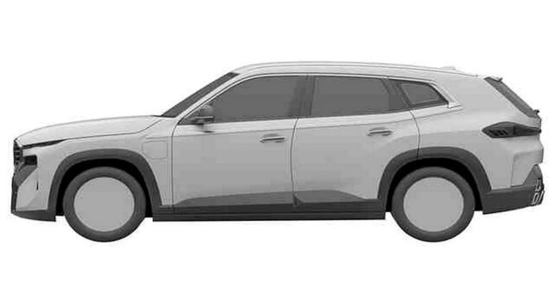 搭4.4T V8插混系统 宝马XM量产版专利图曝光 或将年内亮相