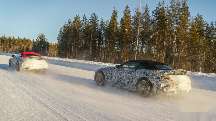 全新一代奔驰AMG SL级车型最新谍照 预计年内发布