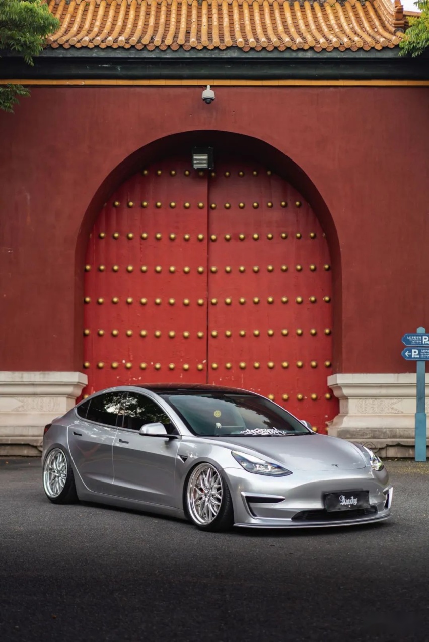 姿态风特斯拉Model 3，从迷彩战斗范变身成优雅绅士