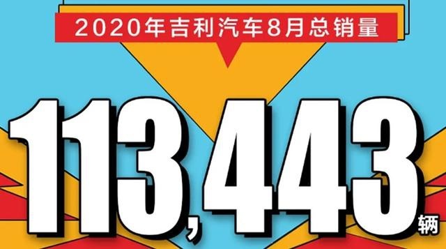 8月又是十万加，同比再增12%，吉利今年销量已达74.9万辆
