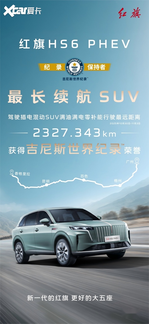 适合家用的新能源SUV推荐有哪些？红旗HS6，长续航暖舱守护家庭每程