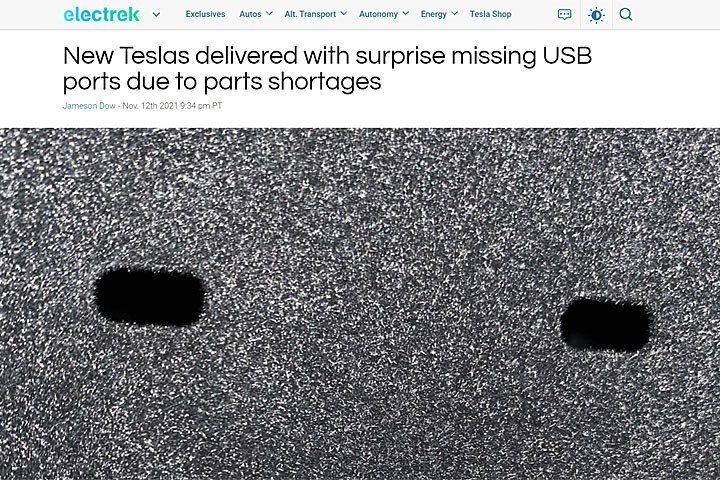 USB-C不翼而飞，特斯拉北美新车又传争议，原因为何？