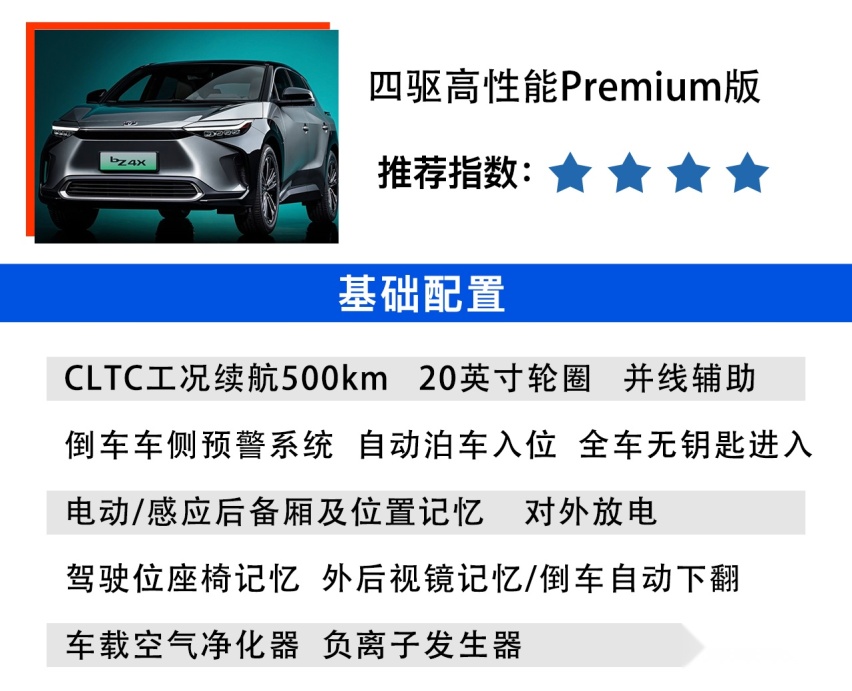 一汽丰田bZ4X选购指南：长续航PRO版性价比最高