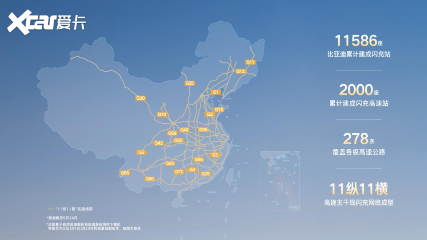比亚迪第2000座闪充高速站正式落成