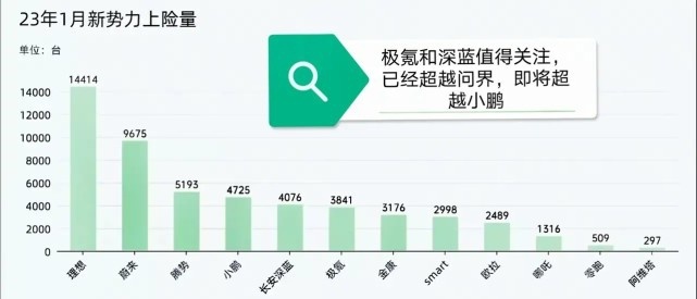 23年1月汽车上险量榜单公布