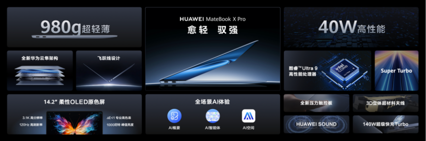 华为MateBook X Pro发布 售价11199元起