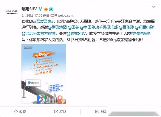 这一次，哈弗M6联合六大品牌，为我们打造了一条幸福回家路
