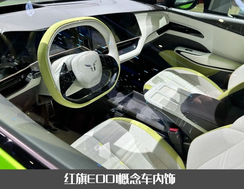 红旗纯电平台首款新车，红旗E001正在路试，配激光雷达+电动尾翼