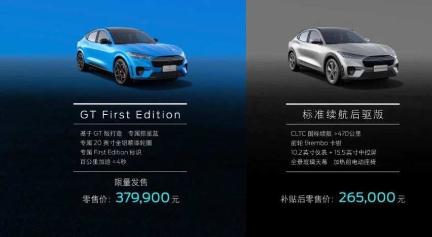 国产福特Mustang Mach-E上市，电动化的Musta