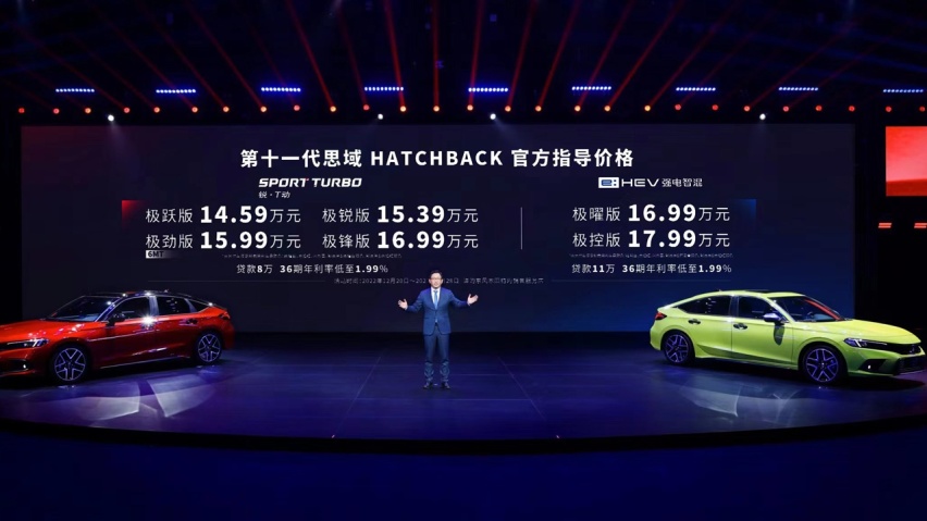 CIVIC TYPE R登场 东风本田思域两厢版上市售14.59万起