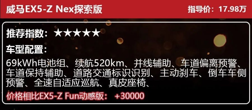 售价14.98-19.88万元，威马EX5-Z买哪款更合适？