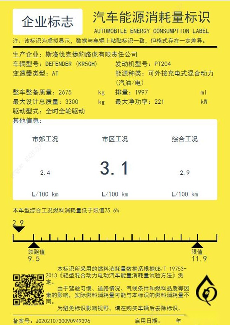 担心路虎卫士油耗太高？插电混动版来了