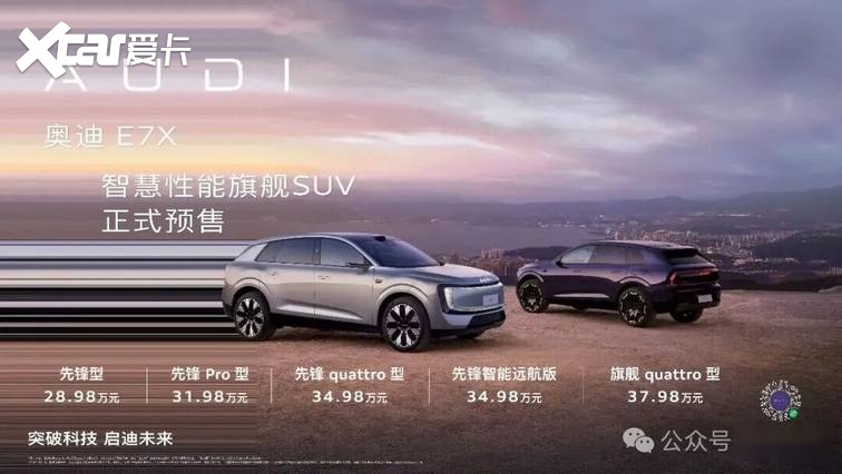 28.98万元起，奥迪E7X预售启示：AUDI这么快就找对了电动化的路