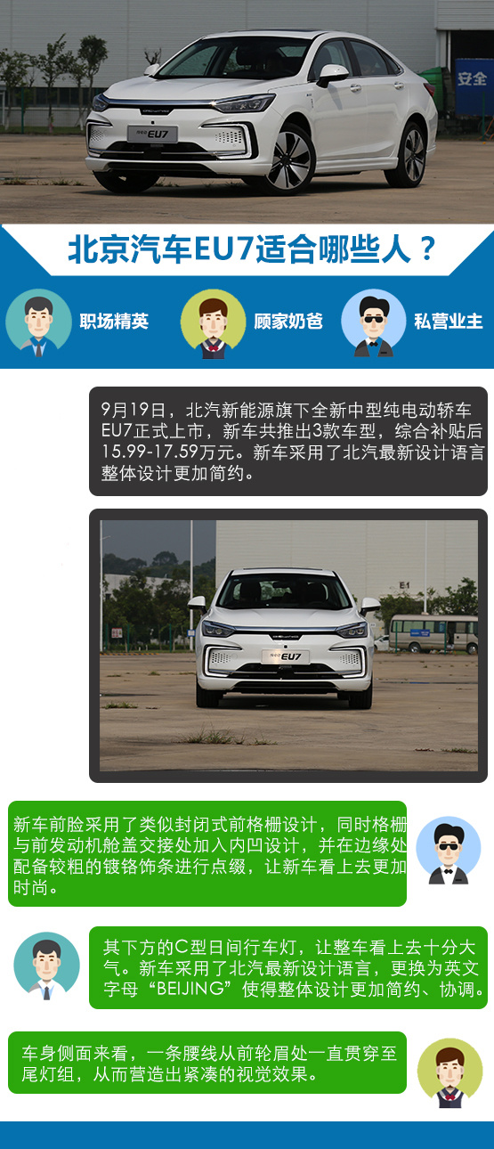 续航里程451km北汽EU7 究竟适合哪些人？