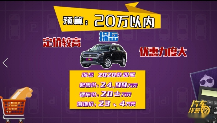 精打细算！20万买德系SUV，途岳和探岳哪个更值？
