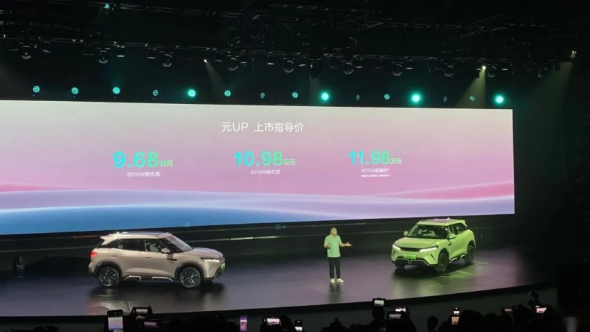比亚迪再掀桌子！元UP正式上市，9.68万元起
