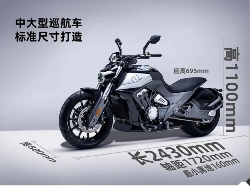 国产V4引擎，奔达推出1200cc四缸摩托车