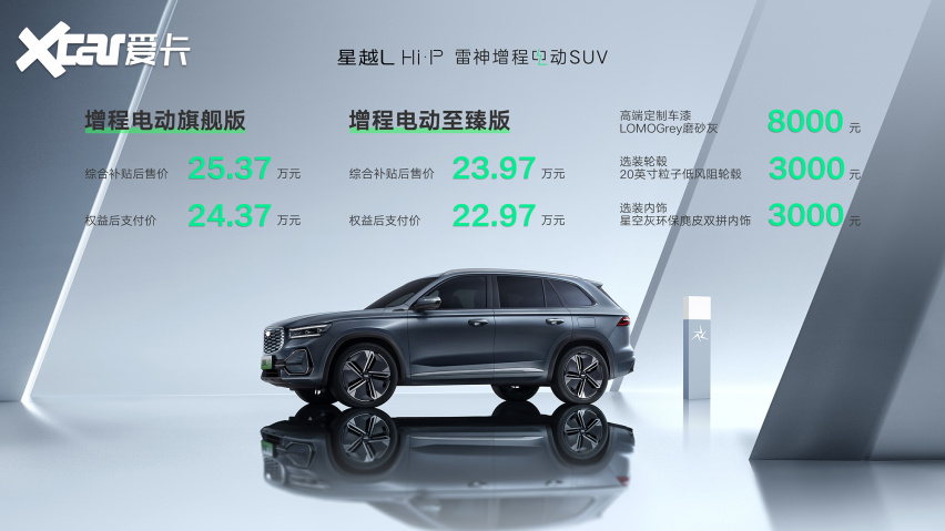 星越L Hi·P雷神正式上市 售价23.97-25.37万元