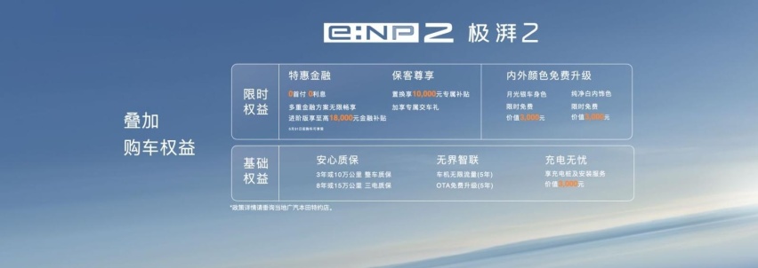 高品质先锋纯电体验，广汽本田e:NP2极湃2开启限时发售
