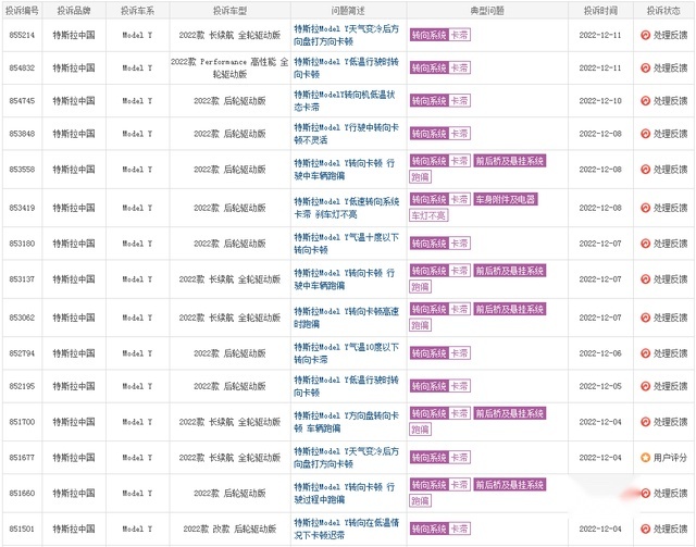 半个月多达25条投诉，Model Y被爆方向盘卡顿，还能依靠OTA？