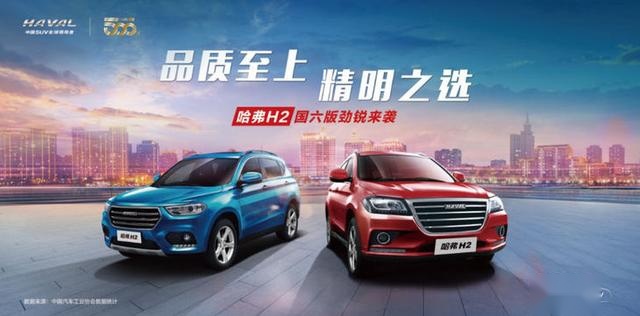 哈弗H2国六版上市 售价7.59万起/配8吋触摸中控屏