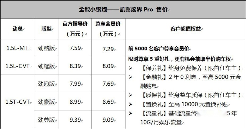有劲有颜有智慧的“小成青年”，凯翼炫界Pro上市