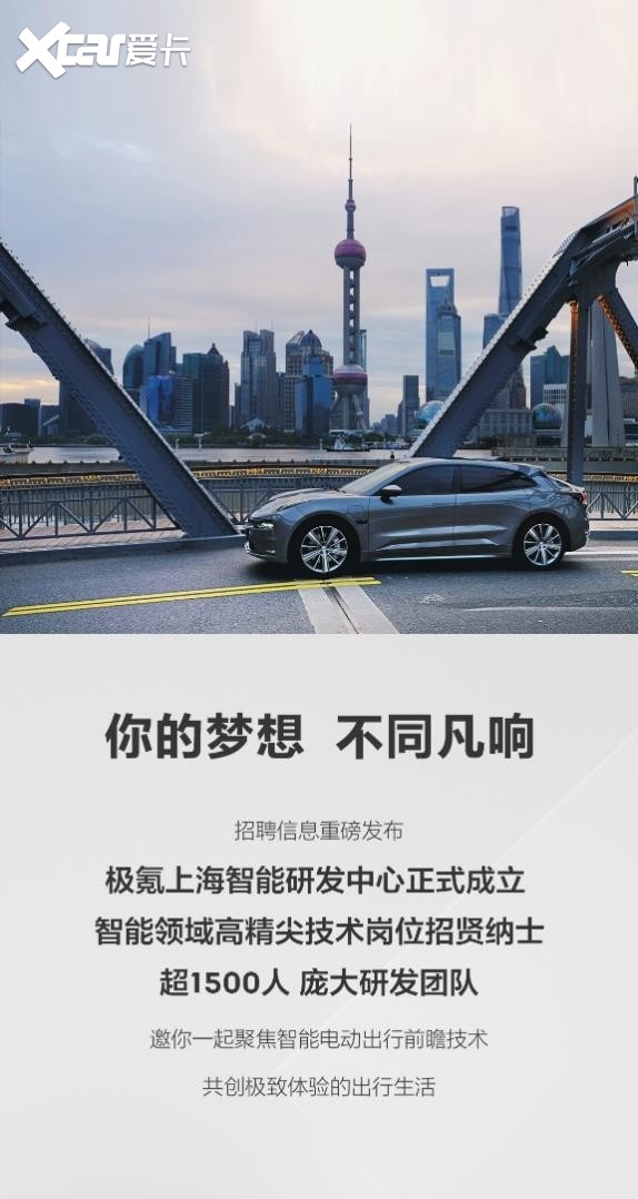 极氪上海智能研发中心正式成立 智能研发岗位开放招聘