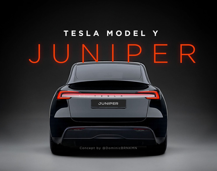 新款特斯拉Model 3效果图来了，配贯穿式前后尾灯，超帅