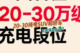 充电段位还有高低？20-30万纯电SUV与轿车看啥？