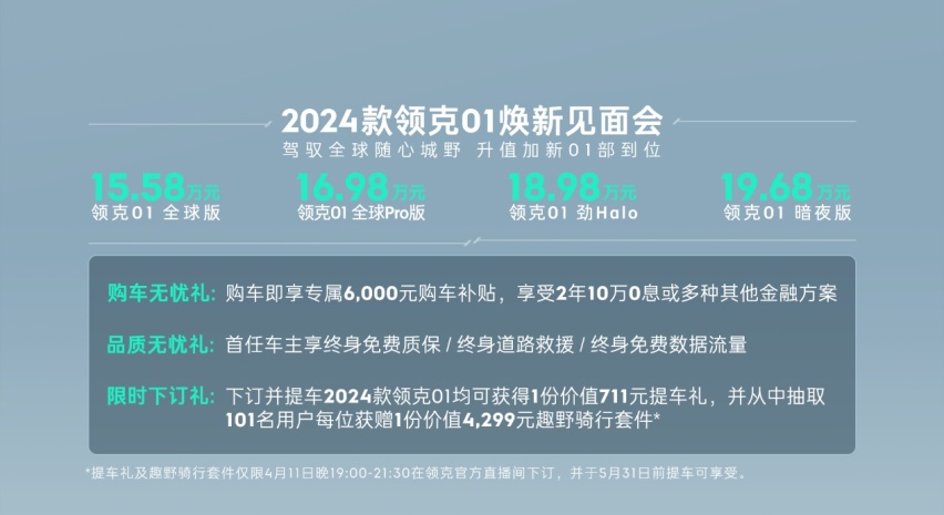 2024款领克01全新上市加配不加价，锁定15万级全球SUV价值首选
