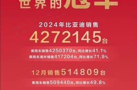 比亚迪 2024 年全球销量三冠王，彰显新能源汽车领军实力