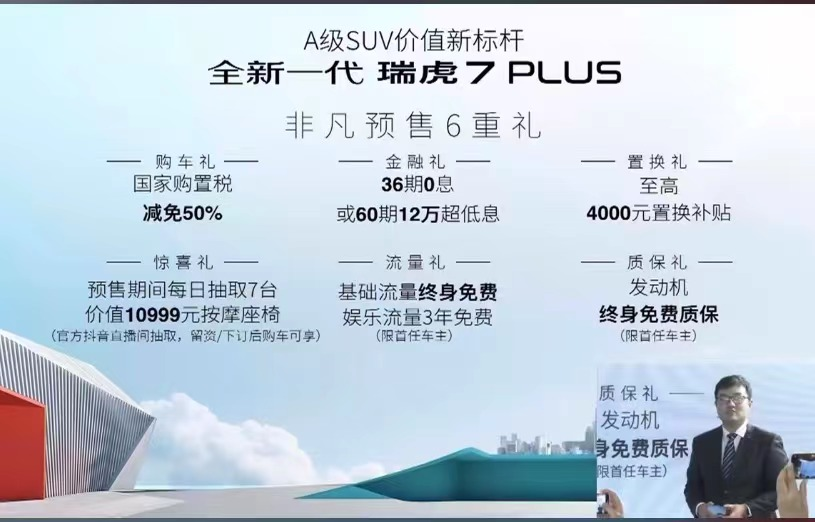 引领年轻新风潮 全新一代瑞虎7 PLUS开启预售 售10.69万起