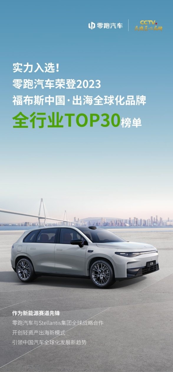 实力入选！零跑汽车荣登2023福布斯中国·出海全球化品牌榜