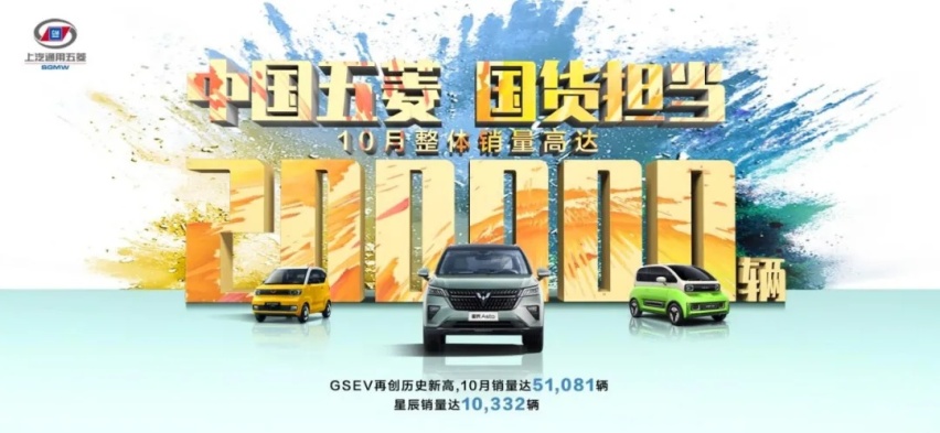 每天车闻：上汽通用五菱10月销量20万辆