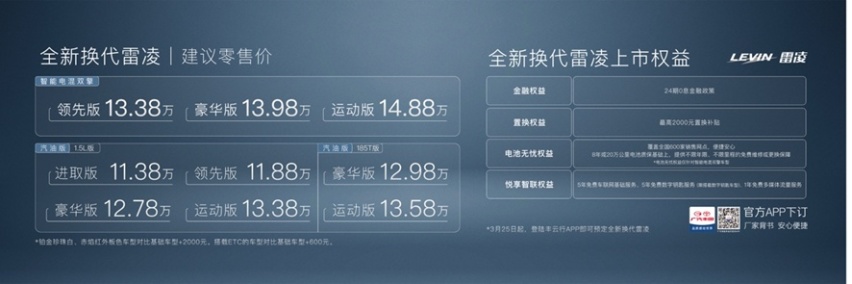 高价值智能电混最强音！全新换代雷凌正式上市！