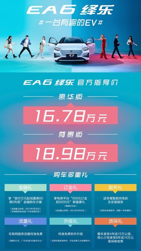 广汽本田EA6定名绎乐，16.78万元入市有乐有趣