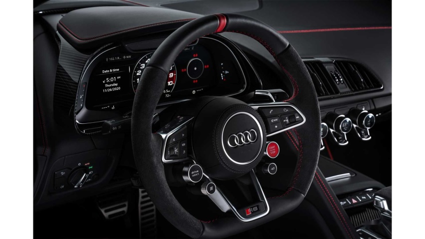 整车碳纤维黑化，5.2L V10发动机，奥迪R8特别版官图