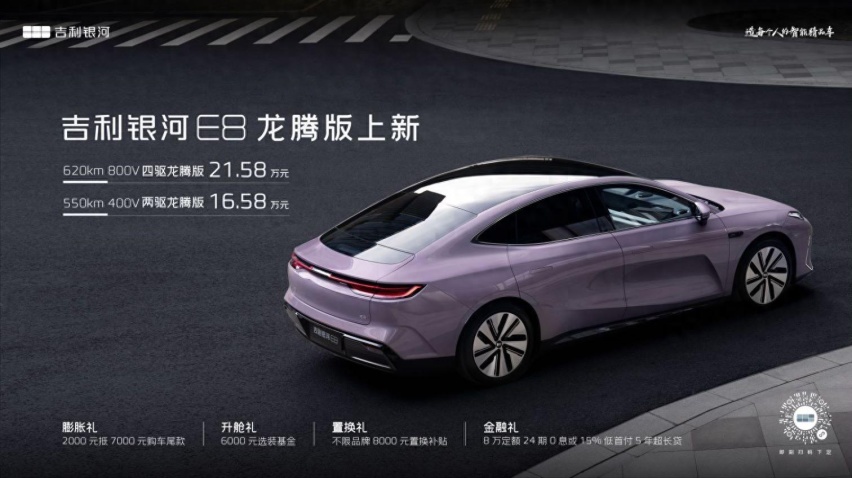 新一轮价格战再启，吉利银河E8新推两款车型，16.58万元起