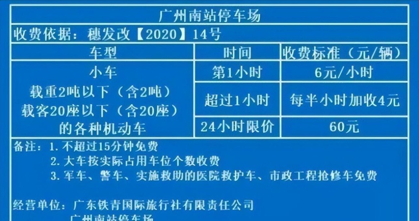 广州南站停车场收费标准，广州南站接人车停哪里方便？