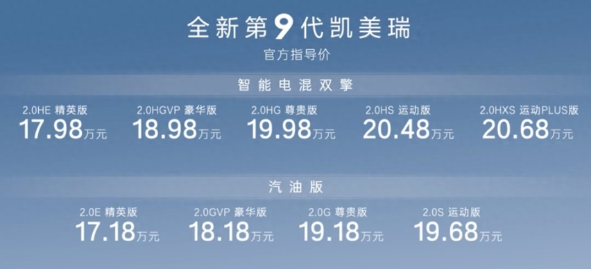 丰田“不讲武德”！智能电混新旗舰破18W底线，还要啥本田雅阁？