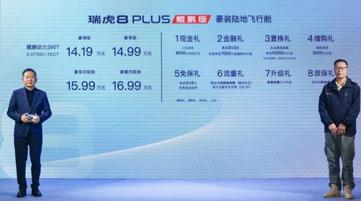 瑞虎8 PLUS鲲鹏版低调上市 还是哈弗H6的对手吗？