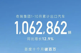 10月出口量：奇瑞仍为第一，比亚迪暴涨155%，上汽又回归了？